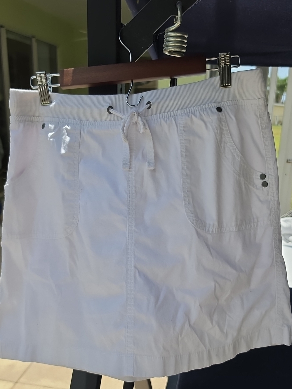 DASH White Drawstring Skirt